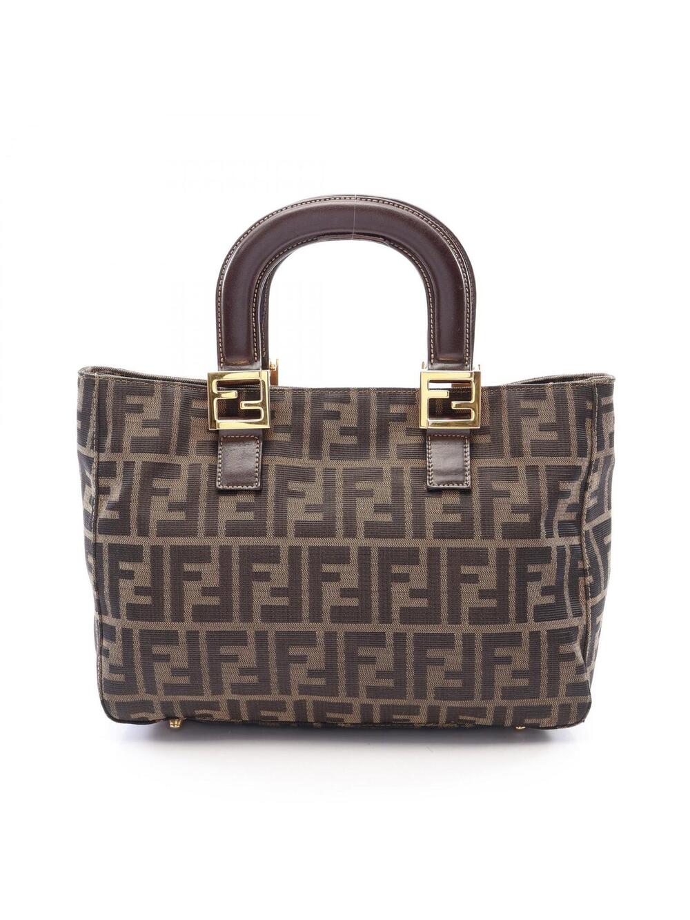 Fendi Zucca Tote Handbag Canvas Leather #372882F94B
